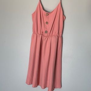 Soft pink loose summer dress